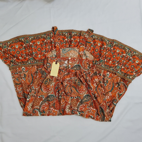 Band Of The Free  New Maxi Dress Size XS Orange - Picture 6 of 8